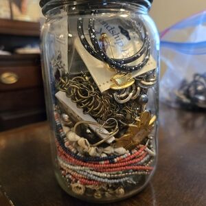 Assorted Jewelry Jar